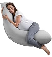 VEVOR Pregnancy Pillows for Side Sleeping, L-Shaped Maternity Pillow for Pregnant Women, Soft &amp; B...
