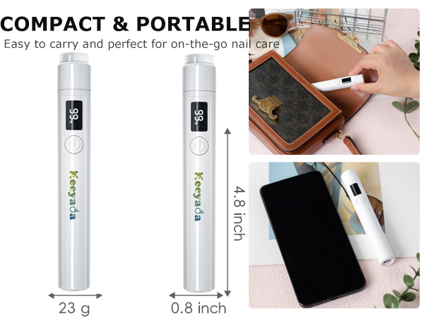 Compact portable nail lamp travel-friendly lightweight easy to pack for DIY manicure on the go