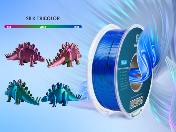 Coextrusion Rainbow Filament with Silk PLA