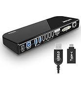 WAVLINK USB Laptop Docking Station Dual Monitors, DisplayLink Computer Dock for M1 M2 Mac and Win...