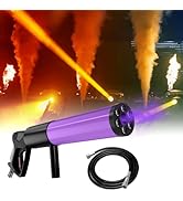 Handheld CO2 Jet Blaster, CO2 Cannon Smoke Machine with RGB LED Lights, Carbon Dioxide Column Gun...
