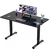 Veken 55 Inch Large Electric Standing Gaming Desk, Heights Adjustable,Sit to Stand Up, Work Home ...