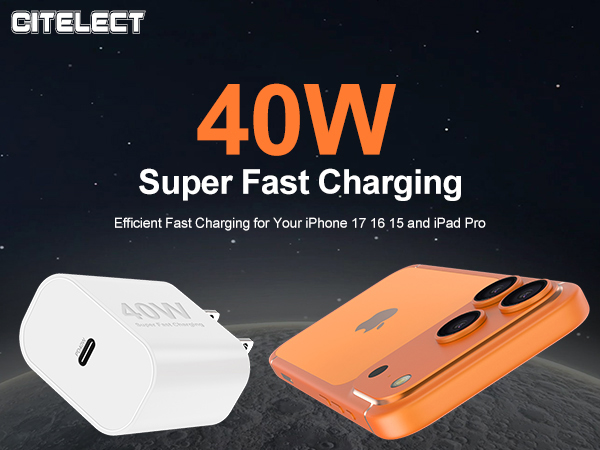 40W USB C Fast Charger Block