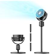 DR.PREPARE Pedestal Fan for Bedroom, Air Circulator Standing Fan, 16-34