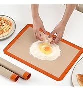 Luckyiren 2-Pack Silicone Baking Mats – Non-Stick Reusable BPA-Free Oven Liners, 100% Food-Grade ...