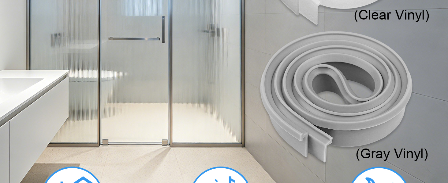 Shower Door T Drip Sweep Angled Framed Sweep 36&amp;#34; Long