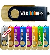 [1GB-100pcs] Custom Wooden USB Flash Drive 1GB with Frosted Metal Cover 100 Pack Bulk Wood USB Dr...