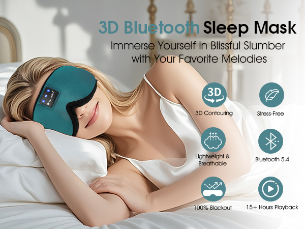 Sleep Headphones Mask Bluetooth 3D Music Eye
