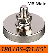 MUTUACTOR 2PCS Super Strong Neodymium Rare Earth Magnets,Anti-Broken 150lbs Heavy Duty Magnets wi...