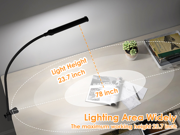eye caring architect desk light table lamp with clamp