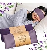 Xmas Lavender Eye Pillow - Weighted Eye Mask for Sleep, Yoga, Meditation, and Aromatherapy - Mois...