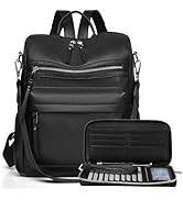 Dora &amp; Liz Womens Backpack Purse Leather Backpack Purse for Women Travel Fashion Backpack Designe...