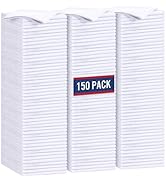 GLIMGLINT White Microfiber Cleaning Cloth,150PK Reusable Cleaning Rags,Highly Absorbent Shop Rags...
