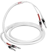 TODN 9 AWG Banana Plug Speaker Cable for Audiophile, Silver-Plated O-C-C Copper Core, Rhodium-Pla...