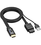 CAMWAY N64 to HDMI Converter - 16:9/4:3 Conversion 1080P AV to HDMI Adapter Male Cable for N64/NG...