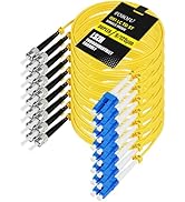 Foboiu OS1 LC to ST Fiber Patch Cable 8Pack, 3M(9FT) ST to LC Singlemode Fiber Patch Cable, LSZH ...