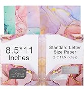 Ddaowanx Plastic Folders with Pockets, 4pcs Decorative Folder Marble Colors, Heavy Duty Plastic T...