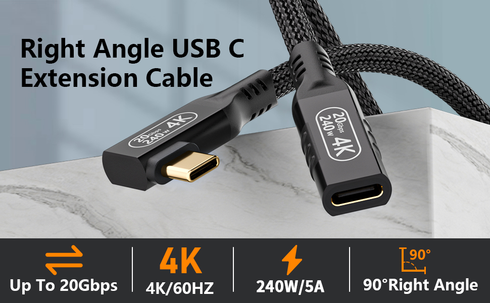 usb c extension cable 10ft;
