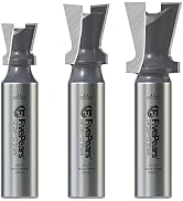 FivePears 3PCS Dovetail Router Bits 1/2 Inch Shank , 14-Degree, 1/2", 5/8", 3/4" Diameter, Carbid...