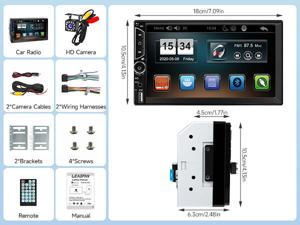 double din car stereo car radio car audio receivers bluetooth car stereo touch screen car stereo