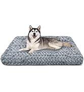 Extra Large Dog Bed Deluxe Plush, Washable Big Dog Beds, Indestructible Dog Crate Pad, Anti-Slip ...
