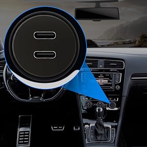 BATIGE Dual Port USB 3.0 Male to 2 Ports Type C 3.0 Female Car Flush Mount Cable 11