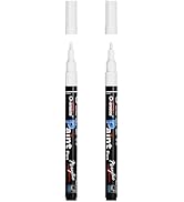 Overseas Paint Pens Paint Markers - White Permanent Markers Acrylic Paint Pens 2 Pack, Water Base...