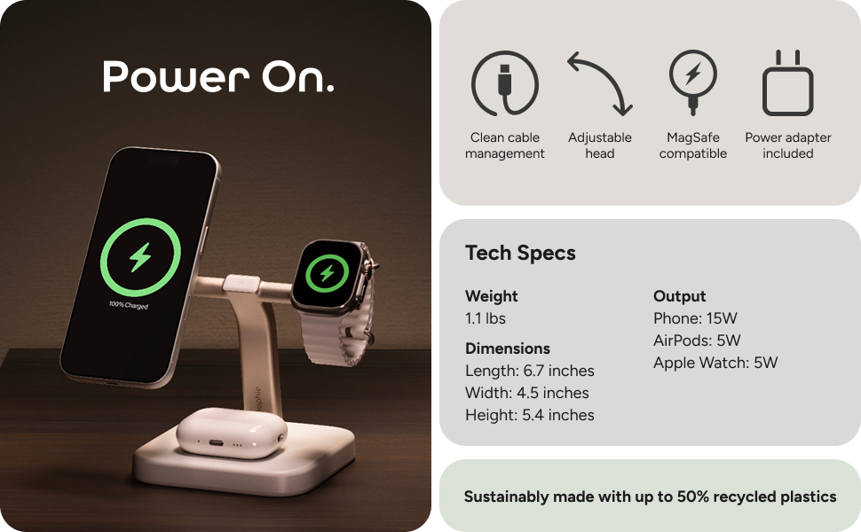 Charging stand specifications