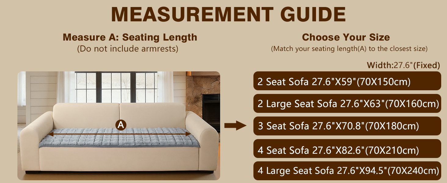 sofa cover size