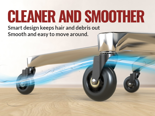 rubber casters for office set of 5 chair replacement desk roller blade caster 3 inch swivel hokeki