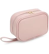 E-Tree Makeup Bag, Travel Leather Make up Case Organizer, Cosmetic Pouch for Girls Women, Small T...