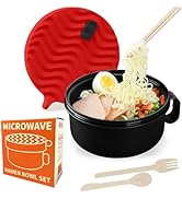 RORBAM Ramen Bowl,Ramen Cooker,Microwave Ramen Bowl,Ramen Noodle Bowl 48 oz,Instant Ramen Noodle ...