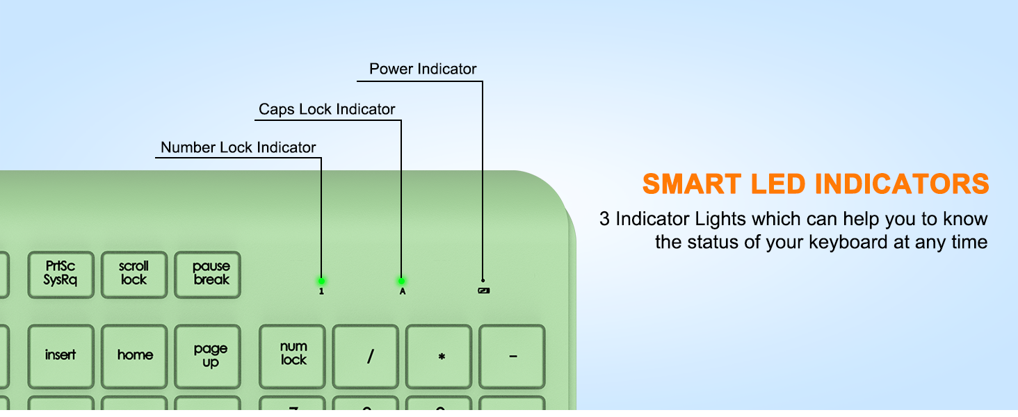 Wireless Keyboard and Mouse Combo, Full Size Silent Ergonomic Keyboard Mouse