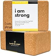 Luxury Cork Yoga Block Set - Extra Large Yoga Blocks with Performance Grade Portuguese Cork | Hig...