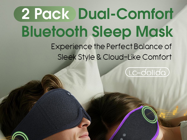 blutooth sleep mask 2 pack
