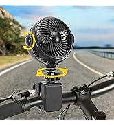 xuenair Clip on Fan for Peloton Bike Treadmill Bed Desk Car Handle Stroller Baby Crib, Rechargeab...