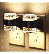 Briignite LED Night Light Plug into Wall[2 Pack] - Dimmable Night Light with Bubble Design 3000K/...