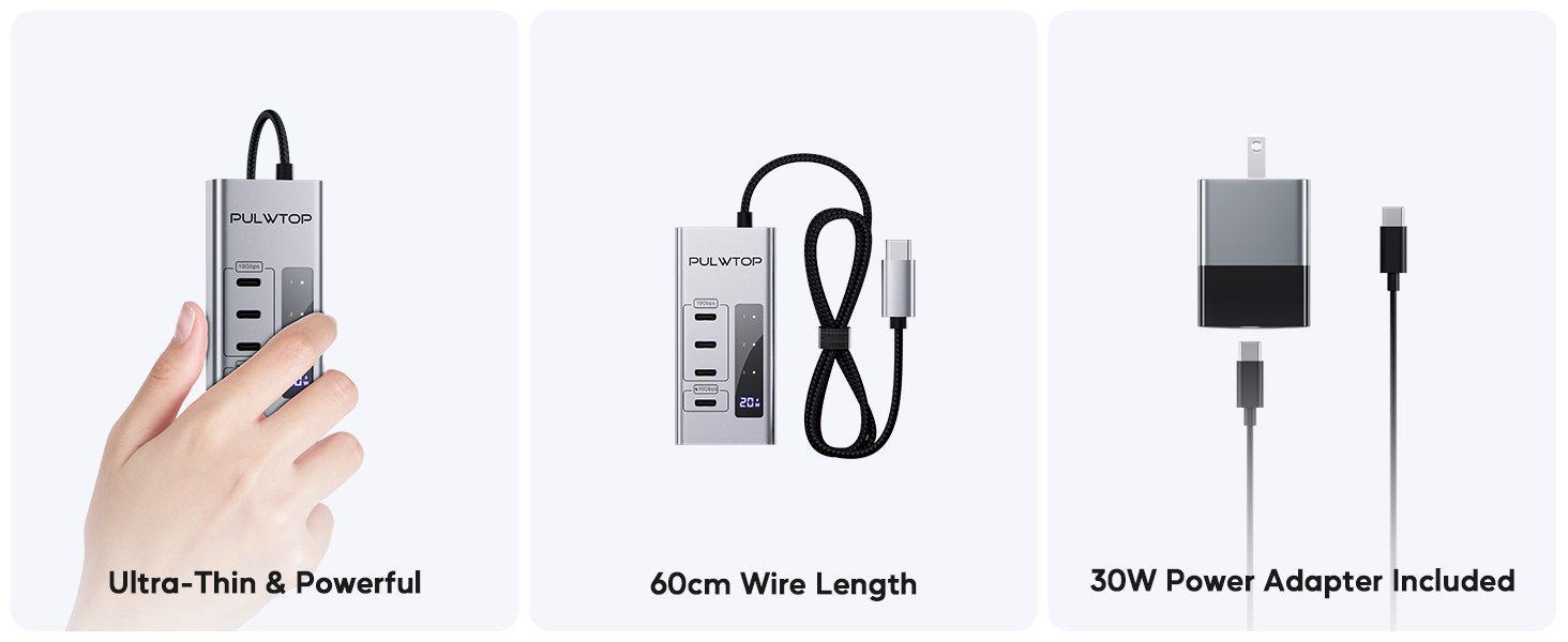 Powered USB C Hub,4 in 1 USB C Hub