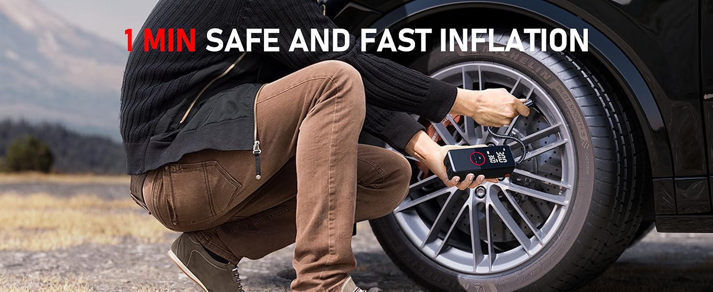 portable tire inflator for car