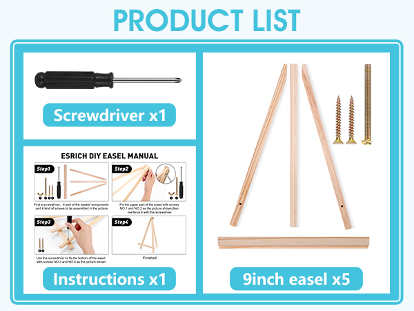 9in diy easel