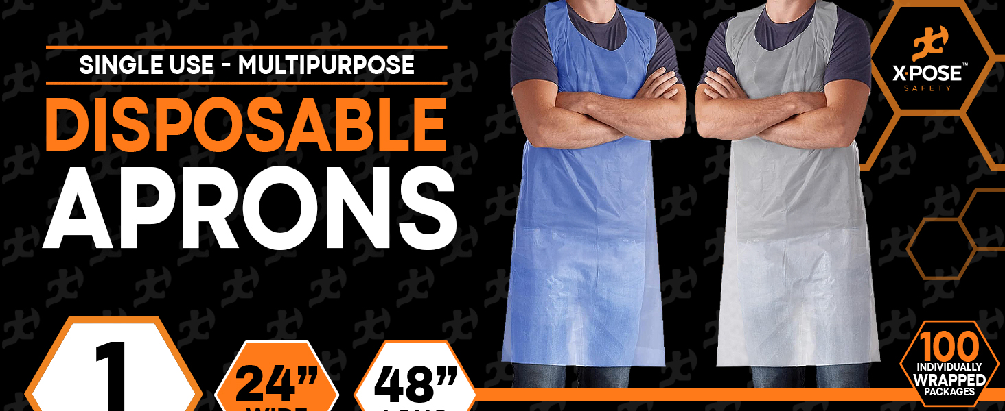 Xpose Safety Plastic Disposable Aprons