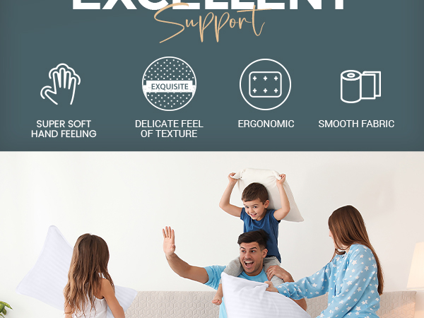  pillow, pillows king size set of 2, bed pillows, hotel pillows, king pillows 2 pack, king pillow