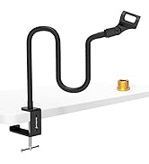 ZealSound Microphone Arm Stand,19 Inch Long Universal Gooseneck Desktop Mic Stand with 3/8" to 5/...