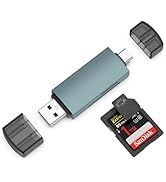 SD Card Reader, USB C to Micro SD Card Adapter, Memory Card Reader for Digital Cameras SD Card Vi...
