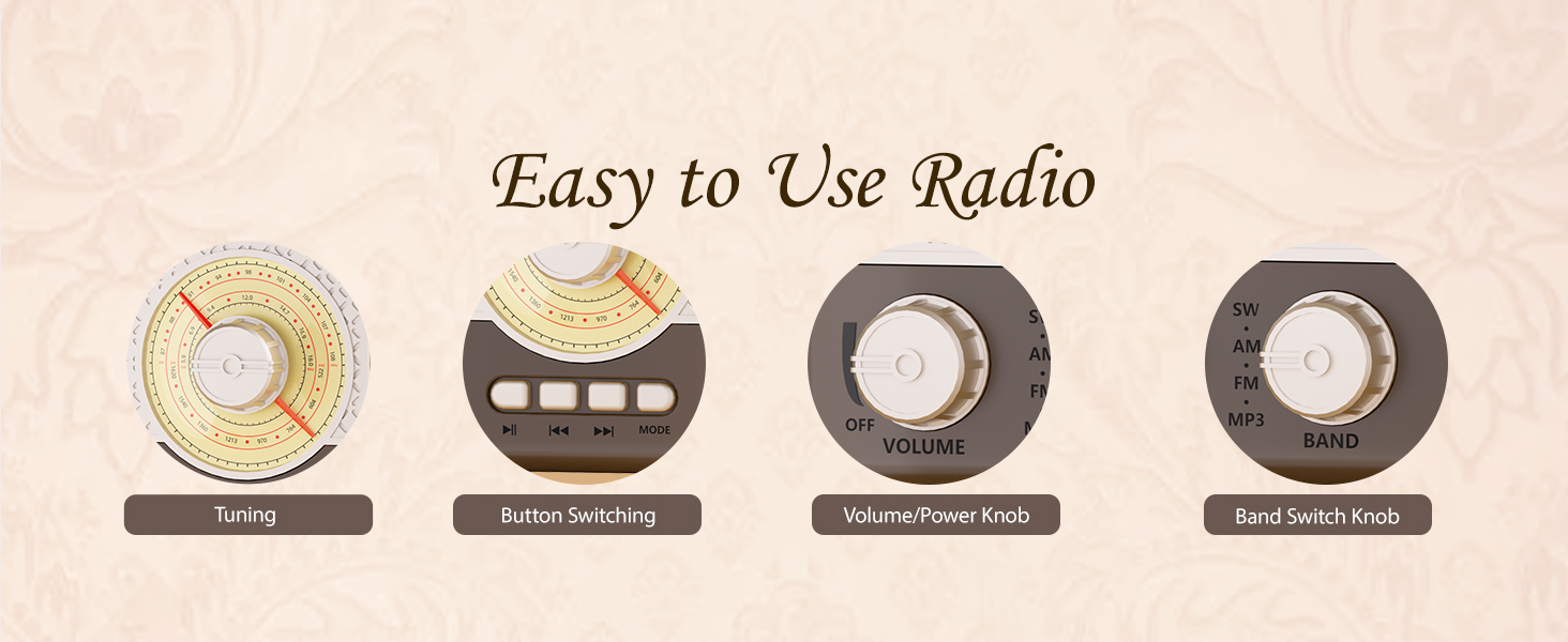 portable radio am fm retro bluetooth speaker small radio vintage radio speaker presents for her 