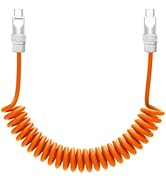 chubbycable Curly Chubby Retractable Fast Charging Cable 240W Coiled Charger Cord for Car Durable...