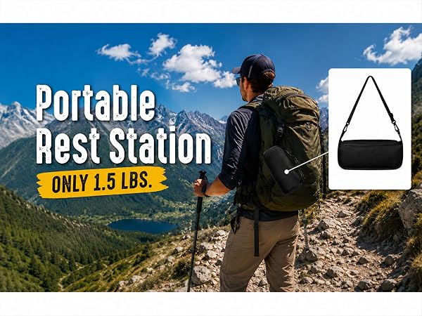 foldable backpack stool camping foot rest pocket chair