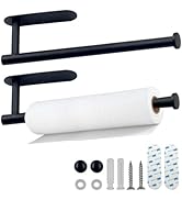 2 Pack Paper Towel Holder, Self Adhesive or Drilling Paper Towel Holder Under Cabinet, Stainless ...