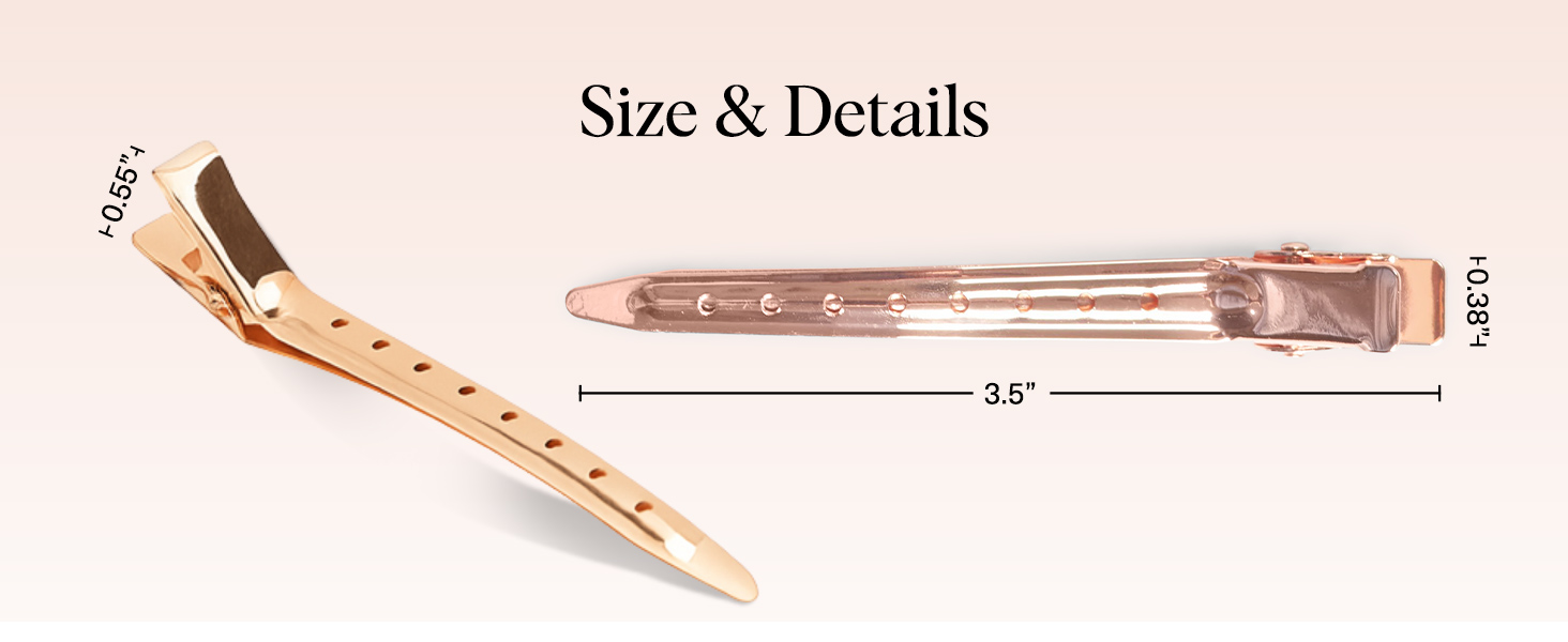 Kitsch Professional Alligator Clips for Hair Styling – 3.5&amp;#34; Aluminum Hair Sectioning Clips