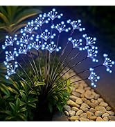 Slyuexu Solar Garden Lights 2 Pack Waterproof Swaying Starburst Light Solar Outdoor Lights for Ya...